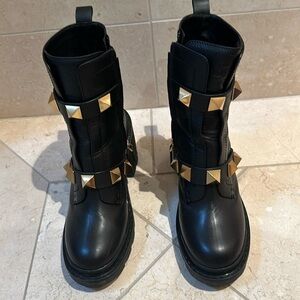 Valentino Roman Stud Combat Boots